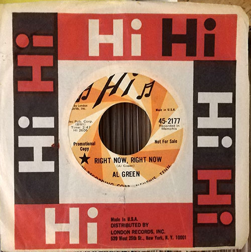 Al Green : Right Now, Right Now, 7" CS, USA, 1970 - $ 12.96