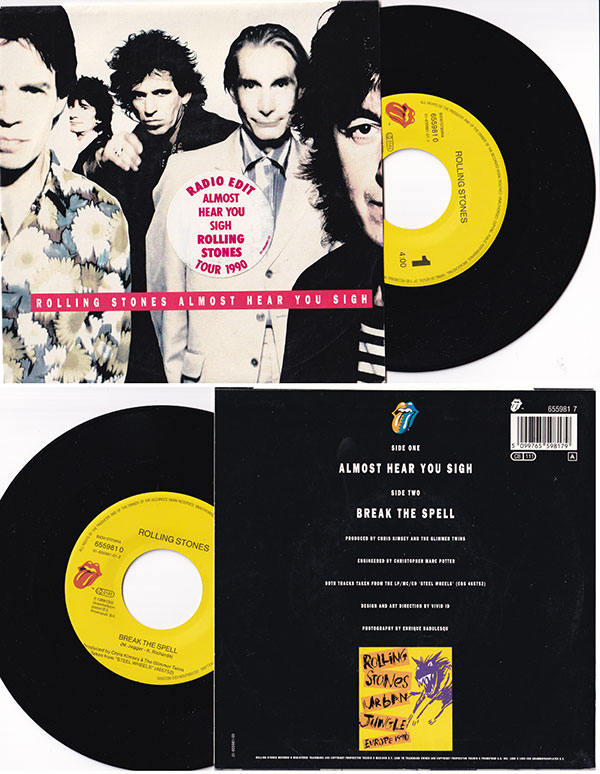 The Rolling Stones: Almost Hear You Sigh - CBS 655 981, Holland 1990, 7" PS