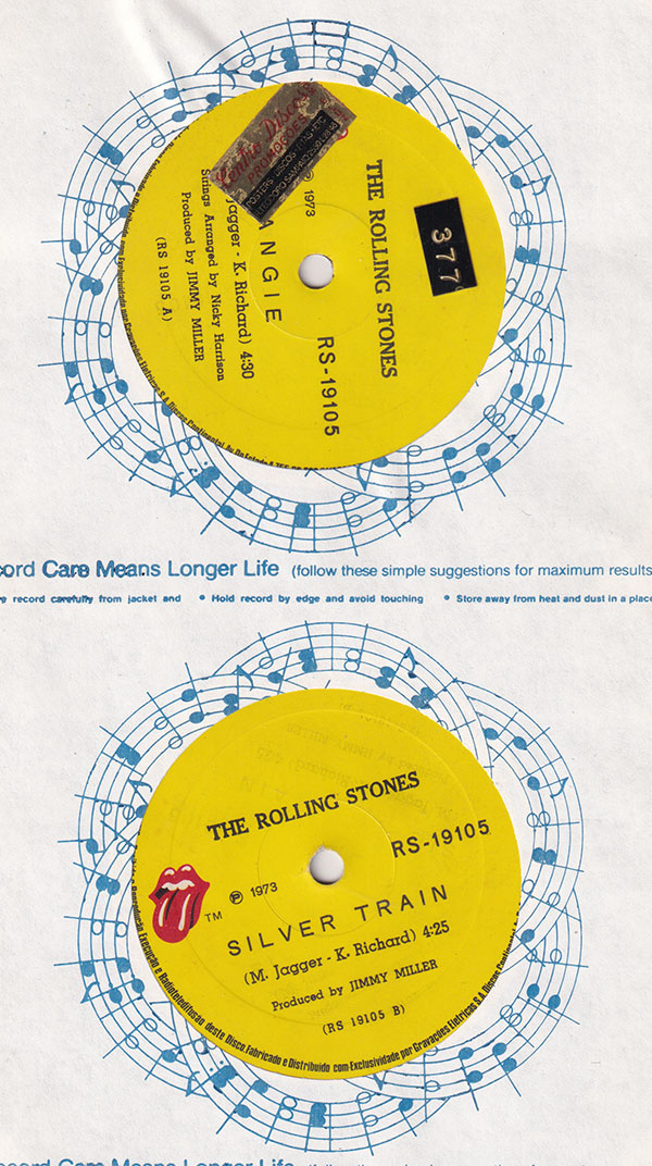 The Rolling Stones: Angie - RSR RS-19105, Brazil 1973, 7"