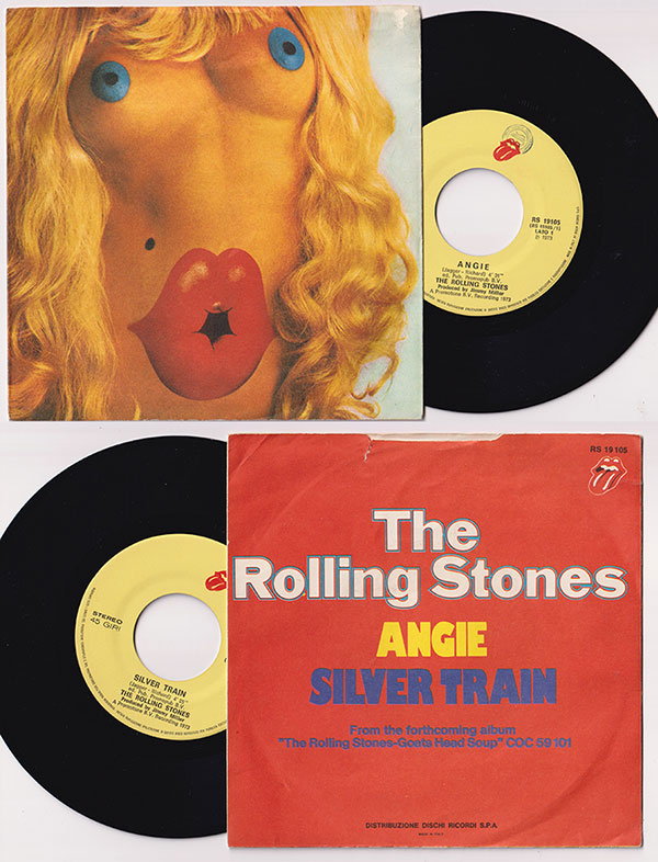 The Rolling Stones: Angie, 7" PS, Italy, 1973 - 18 € The Rolling Stones: Angie, 7" PS, Italy, 1973 - 18 €