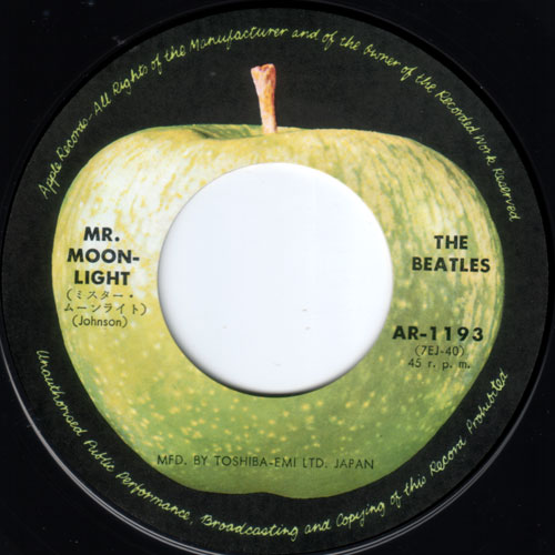 The Beatles - Mr. Moonlight - Apple AR-1193 Japan 7" PS