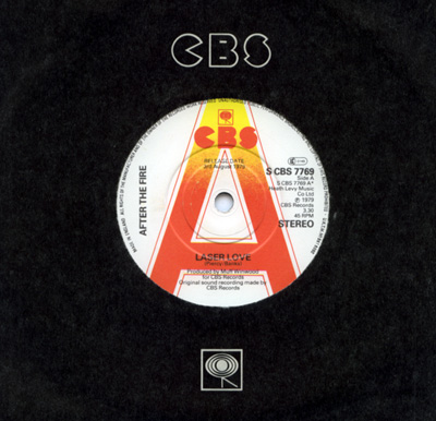 After the Fire - Laser Love - CBS SCBS 7769 UK 7" CS