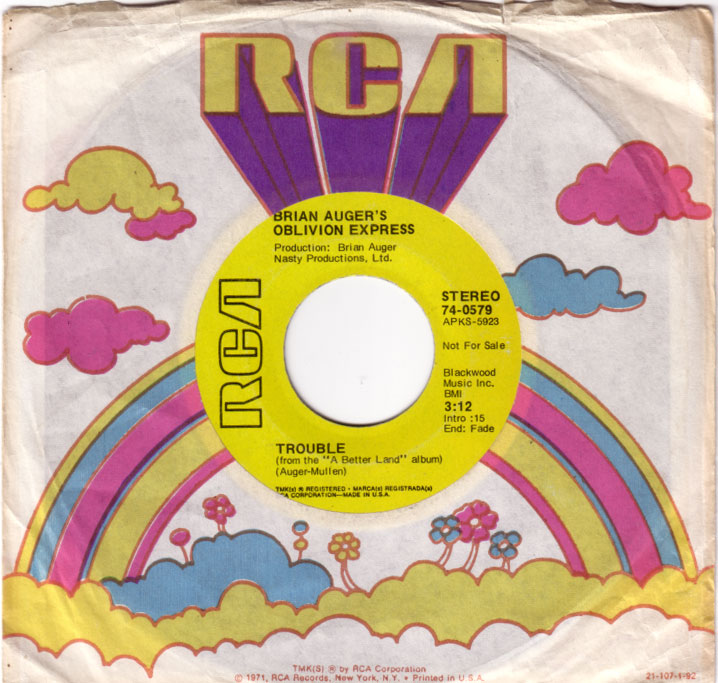 Brian Auger's Oblivion Express - Trouble - RCA RCA 74-0579 UK 7"