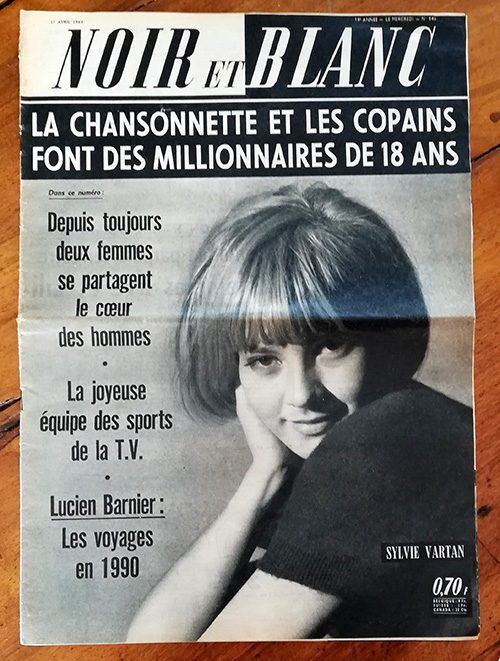 Sylvie Vartan : Noir et Blanc, mag, France, 1963 - £ 8.6