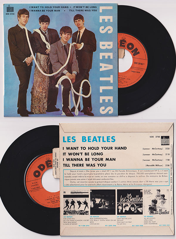 The Beatles: I Want To Hold Your Hand - Odeon SOE 3745, France 1964, 7" EP