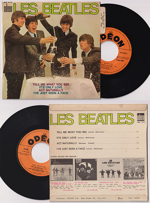 The Beatles: Tell Me What You See - Odeon SOE 3775, France 1965, 7" EP