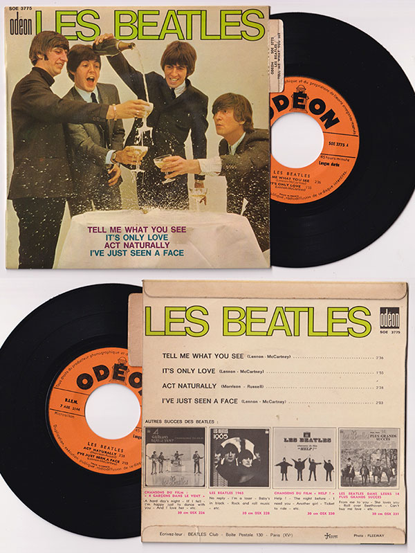 The Beatles: Tell Me What You See - Odeon SOE 3775, France 1965, 7" EP
