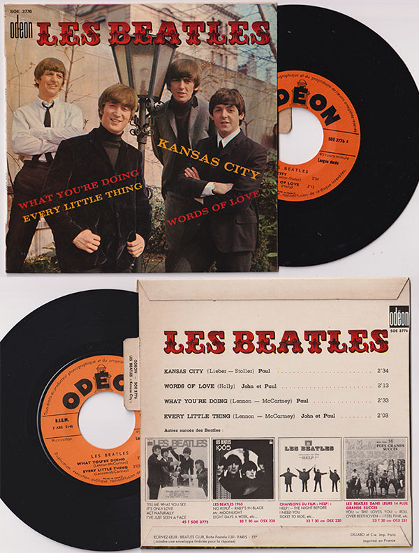 The Beatles: Kansas City - Odeon SOE 3776, France 1965, 7" EP