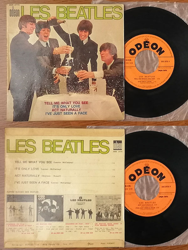 The Beatles: Tell Me What You See - Odeon SOE 3775, France 1965, 7" EP