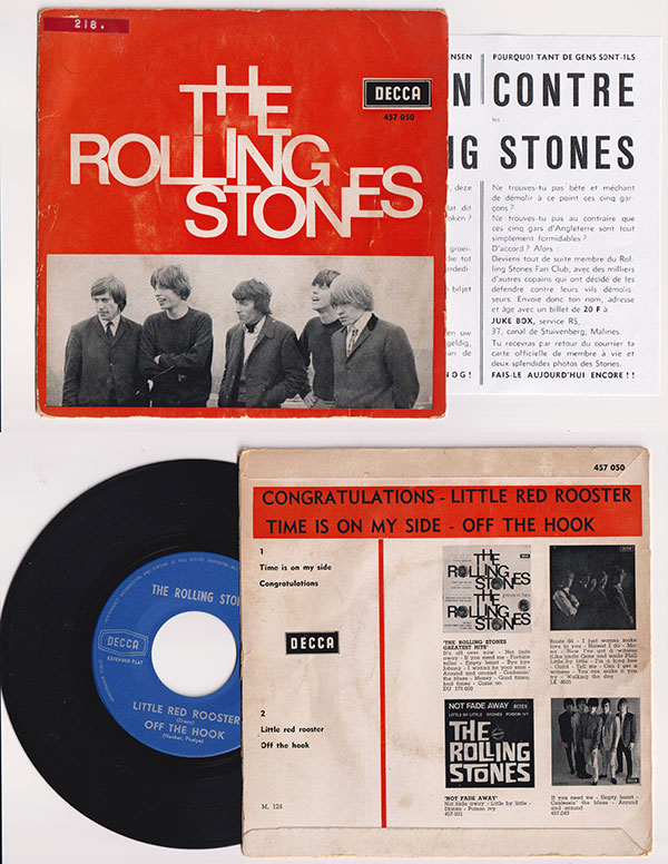 The Rolling Stones: The Rolling Stones, 7" EP, Belgium, 1964 - 52 € The Rolling Stones: The Rolling Stones, 7" EP, Belgium, 1964 - 52 €