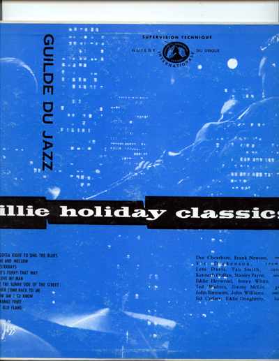 Billie Holiday : Classics, 10" PS, France, 1955 - $ 27