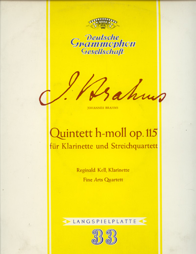 Brahms - Quintett H-Moll Op.115 - Deutsche Grammophon LPM 18278 HI-FI (Germany) France LP