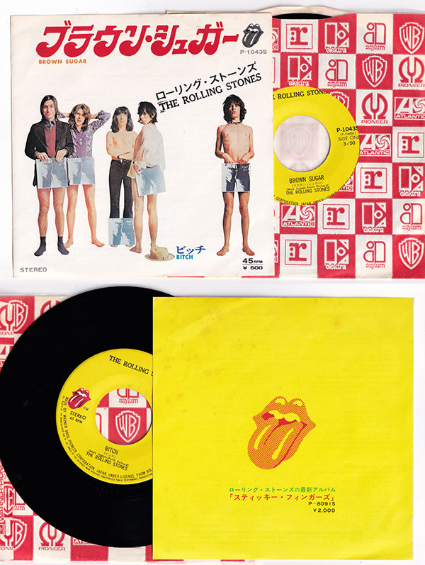 The Rolling Stones: Brown Sugar - Pioneer P 1043S, Japan 1972, 7" PS