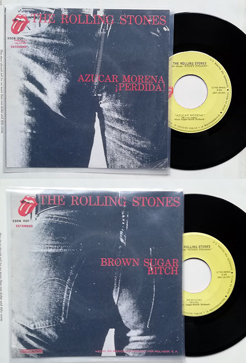 The Rolling Stones - Brown Sugar - RSR 2208001 Mexico 7" PS