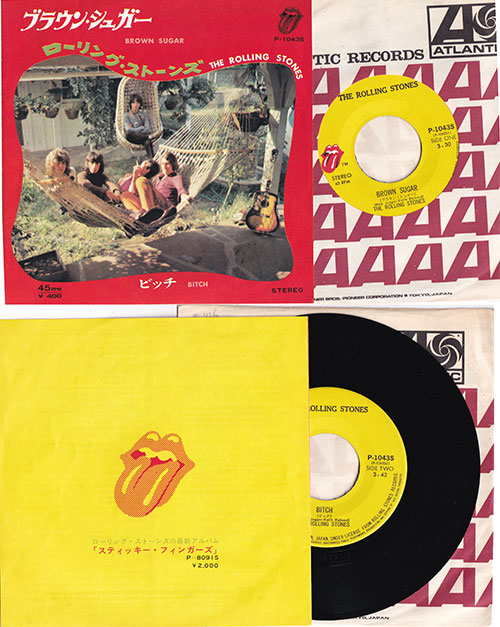 The Rolling Stones - Brown Sugar - Pioneer P 1043S Japan 7" PS