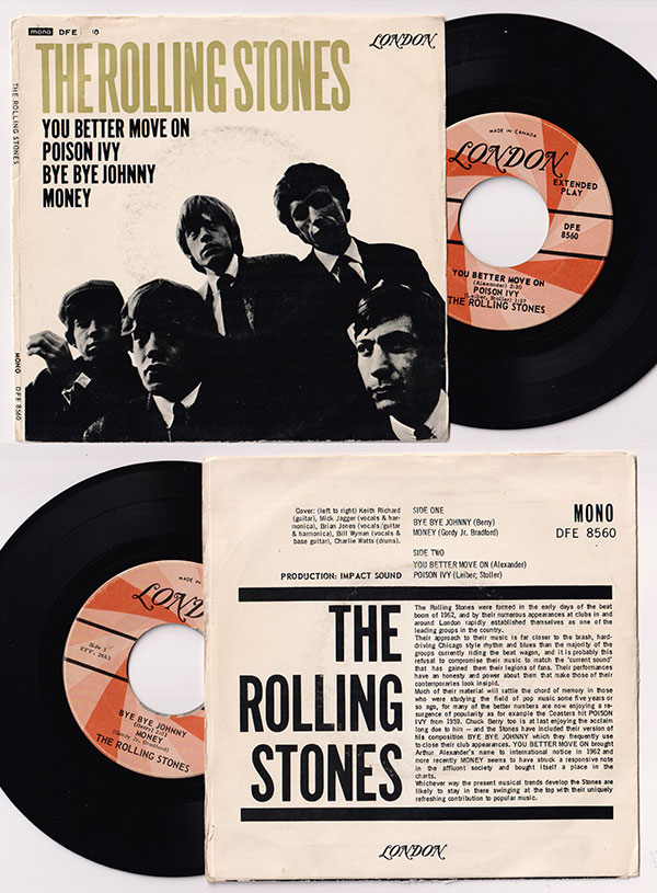 The Rolling Stones: The Rolling Stones - London DFE 8560, Canada 1964, 7" EP