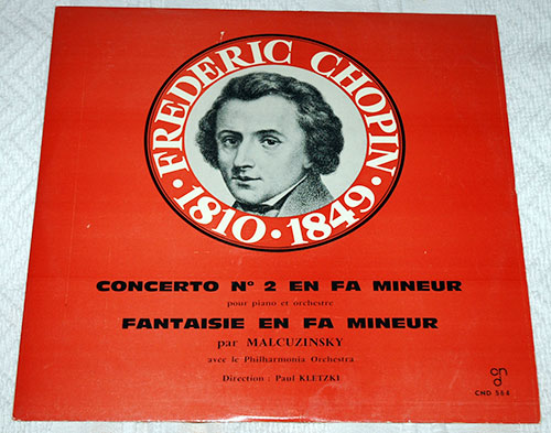 Frédéric Chopin - Concerto N°2 en Fa Mineur - CND 564 France LP