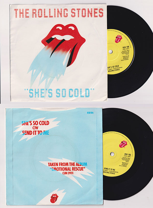 The Rolling Stones: She's So Cold - EMI RSR 106, UK 1980, 7" PS