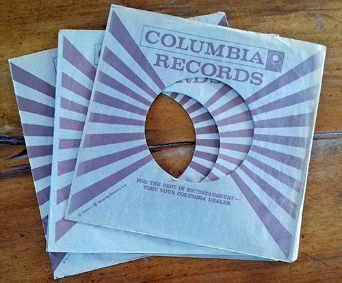 Columbia - original generic company sleeve - Columbia  USA 7" generic CS