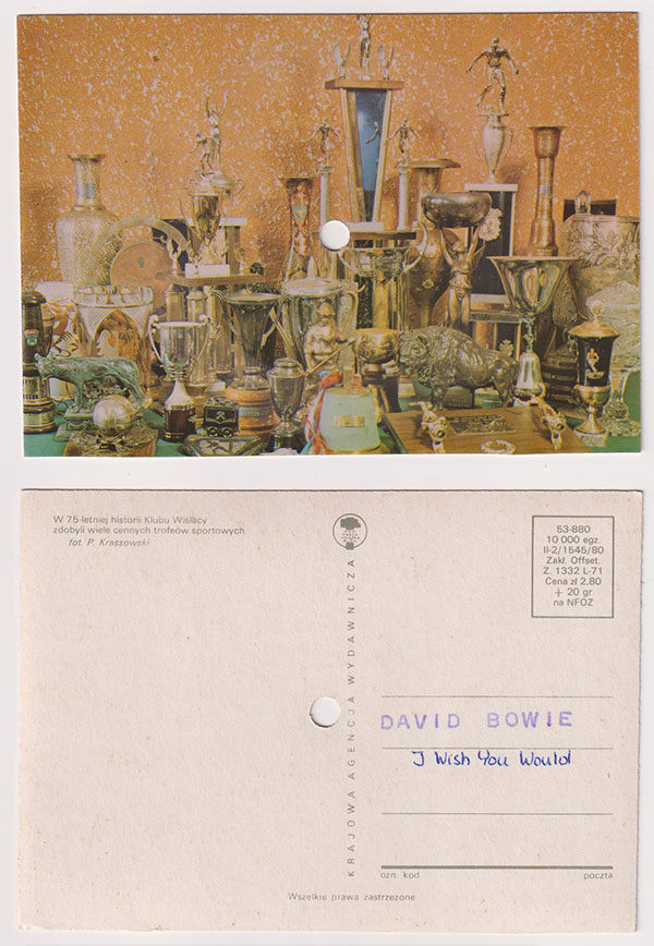 David Bowie: I Wish You Would - Krajowa Agencja Wydawnicza 53-880, Poland 1981, audio postcard