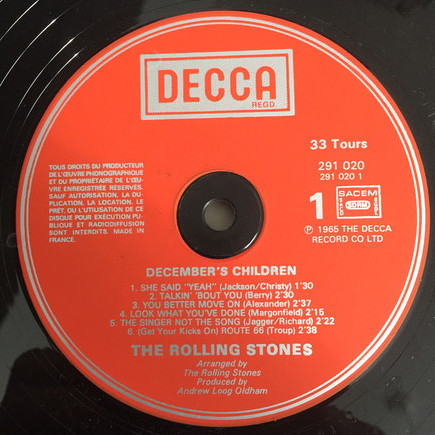 The Rolling Stones: December's Children (And Everybody's) - Decca 291020, France 1980, LP