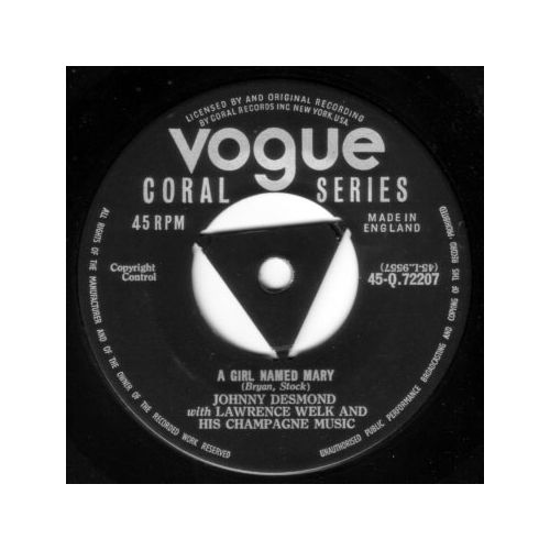 Johnny Desmond w/ Lawrence Welk and his Champagne Music - Bueno (Theme From - 'Run for the Sun') - Vogue Coral 45-Q.72207 UK 7"