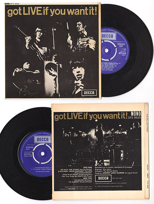The Rolling Stones - Got Live If You Want It! - Decca DFE 8620 UK 7" EP