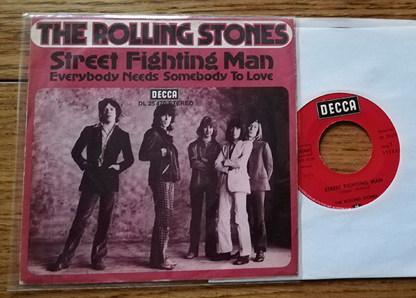 The Rolling Stones - Street Fighting Man - Decca DL 25470 Germany 7" PS