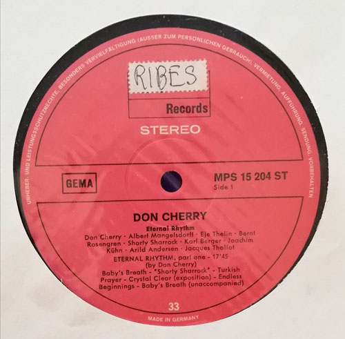 Don Cherry - Eternal Rhythm - MPS MPS 15204 Germany LP