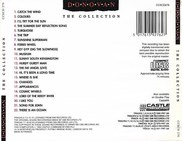 Donovan - The Collection - Castle Communications CCSCD276  France CD