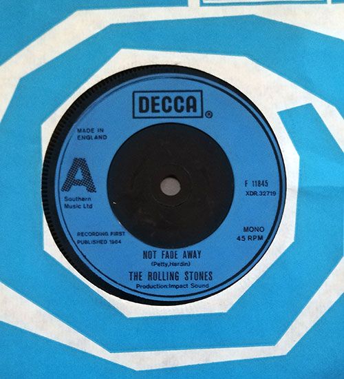 The Rolling Stones - Not Fade Away - Decca F 11845 UK 7" CS
