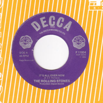 The Rolling Stones : It's All Over Now, 7" CS, UK, 1982 - $ 10.8