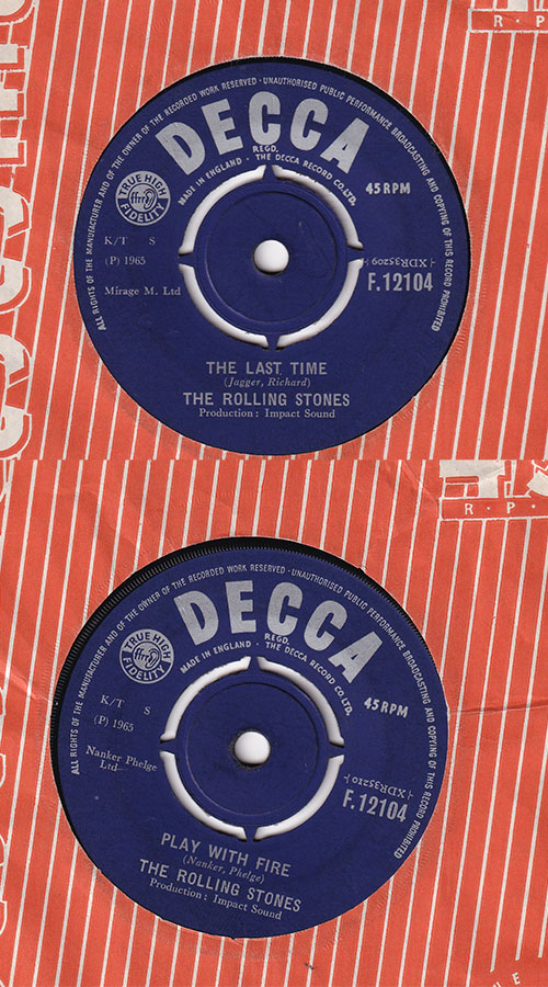 The Rolling Stones - The Last Time - Decca F.12104 UK 7" CS