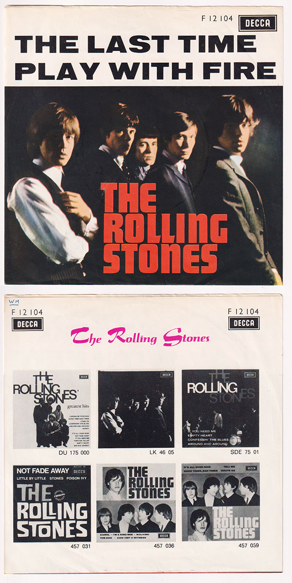 The Rolling Stones: The Last Time - Decca F 12104, Holland 1965, 7" PS