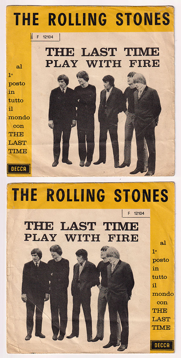 The Rolling Stones: The Last Time - Decca F 12104, Italy 1965, 7" PS