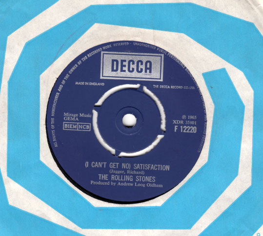 The Rolling Stones - Satisfaction - Decca F 12220 UK 7" CS