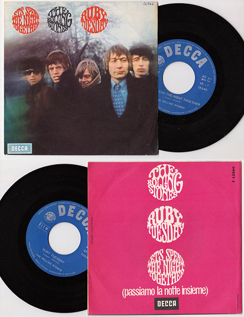 The Rolling Stones : Let's Spend The Night Together, 7" PS, Italy, 1967 - 32 €