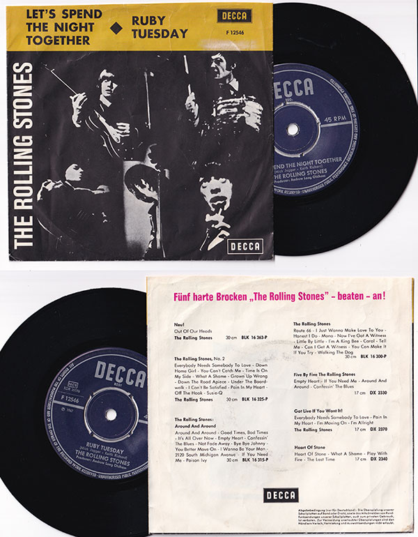 The Rolling Stones: Let's Spend The Night Together - Decca F 12546, Sweden 1967, 7" PS