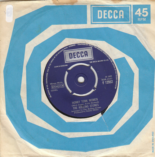 The Rolling Stones - Honky Tonk Women - Decca F 12952 UK 7" CS