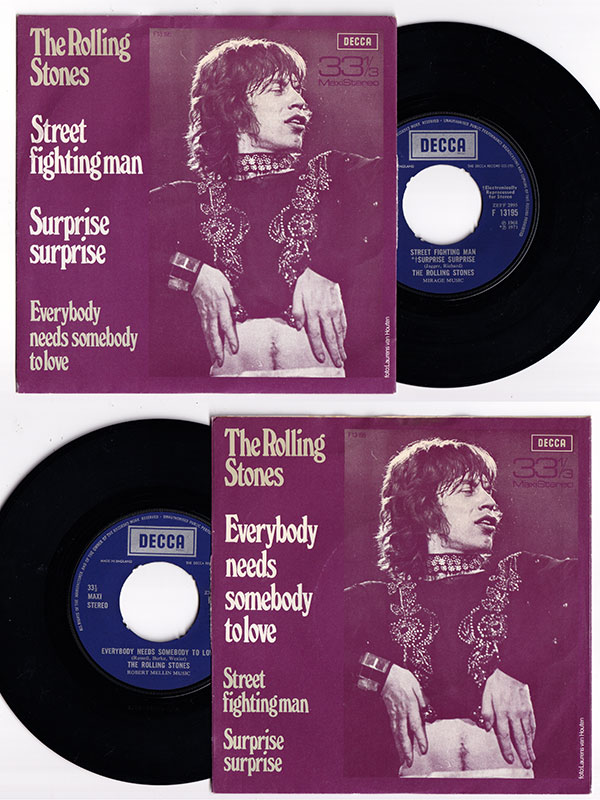 The Rolling Stones: Street Fighting Man, 7" EP, UK, 1971 - 42&nbsp;&euro;