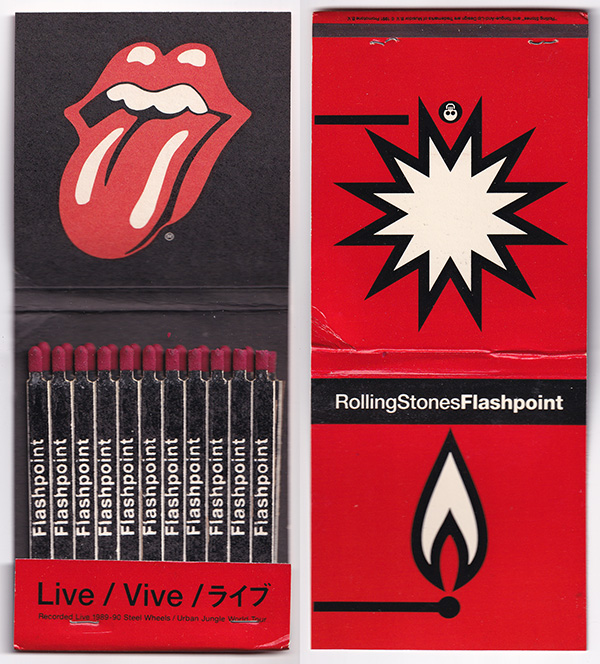 The Rolling Stones - Flashpoint promo matchbook -   USA matches book