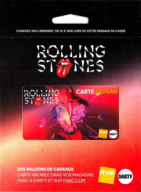 The Rolling Stones : Hackney Diamonds Fnac Stores gift card , card, France, 2023 - 10 €