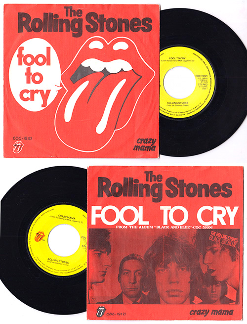 The Rolling Stones - Fool To Cry - RSR COC 19121 Holland 7" PS