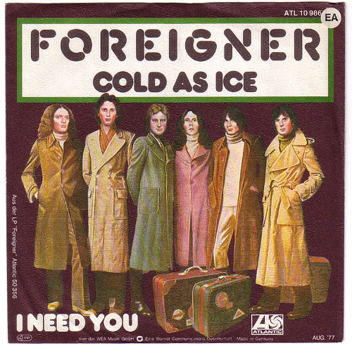 Foreigner: Cold As Ice, 7" PS, Germany, 1977 - 6 €