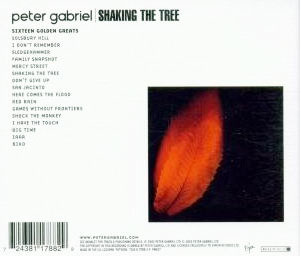 Peter Gabriel - Shaking The Tree - 16 Golden Greats - Virgin BGTVDR6 Europe CD