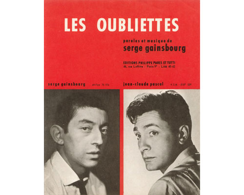 Serge Gainsbourg : Les Oubliettes, sheet music, France - 30 €