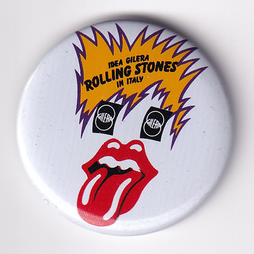 The Rolling Stones - Promo badge - 1982 Italian tour - Gilera  Italy badge