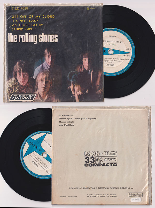 The Rolling Stones: Get Off Of My Cloud  - London 7LD-7028, Brazil 1967, 7" EP