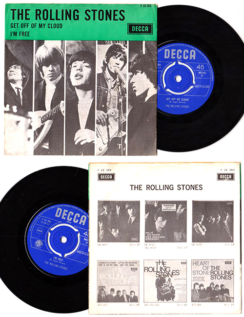 The Rolling Stones - Get Off Of My Cloud - Decca F 22265 Holland 7" PS