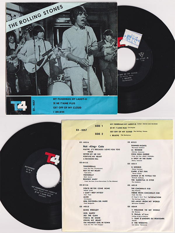 The Rolling Stones: Get Off Of My Cloud - Top 4 EX-4057, Iran 1966, 7" EP
